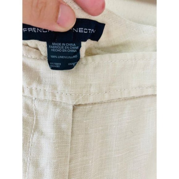 French Connection  Women's Relaxed Fit 100% Linen Trouser Pants - Picture 4 of 6